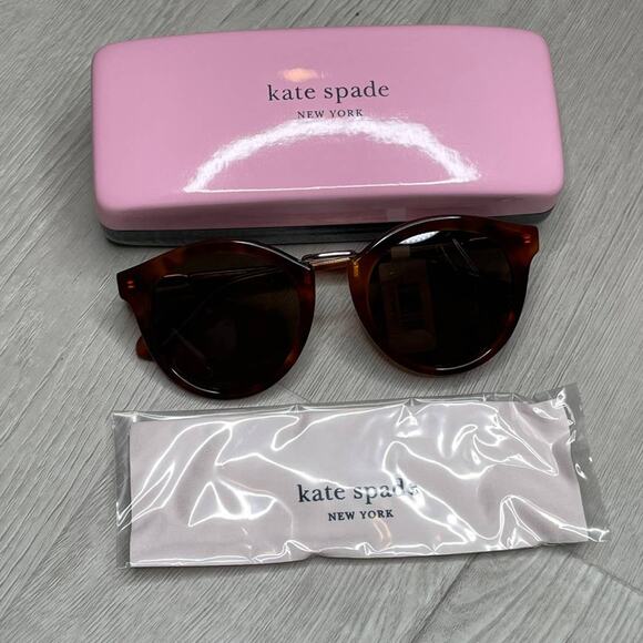 Kate Spade  50MM DARK HAVANA Round Sunglasses main image 3